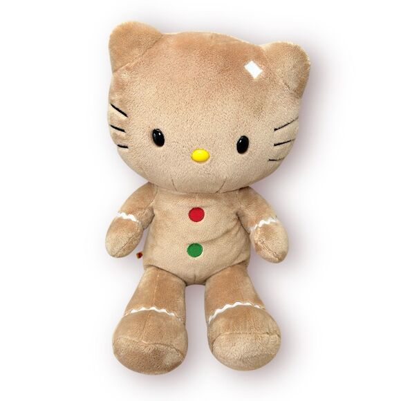 Hello Kitty Gingerbread Build a Bear Christmas Limited Edition 2012 NO BOW 18" - Picture 1 of 12